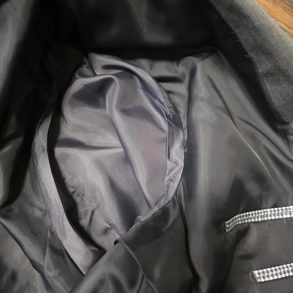 Nautica‎ Mens Gray Heathered Two Button Stretch Blazer Sport Coat  48L